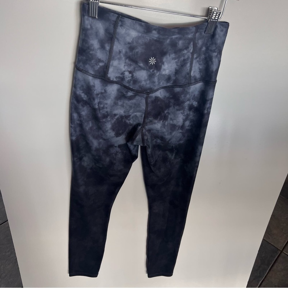Athleta Black Elation Printed Tie Dye Ombre 7/8 Tight XS - Picture 3 of 6